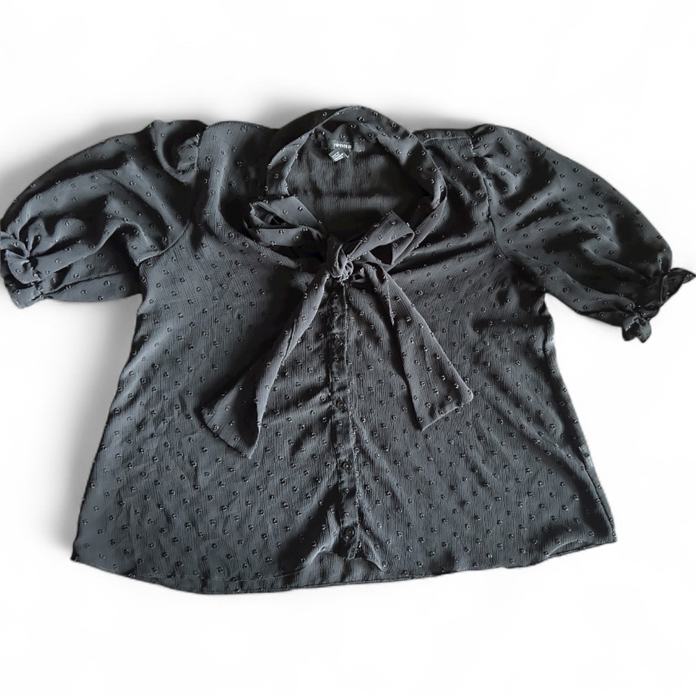 Forever 21 Charcoal Textured Blouse